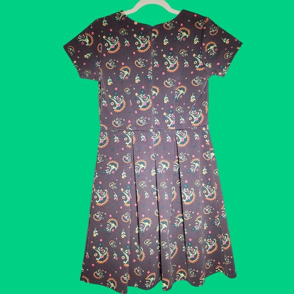 Matilda Jane Dress Womens Medium Brown Floral Print Friends Forever Maja Ponte - Picture 3 of 6